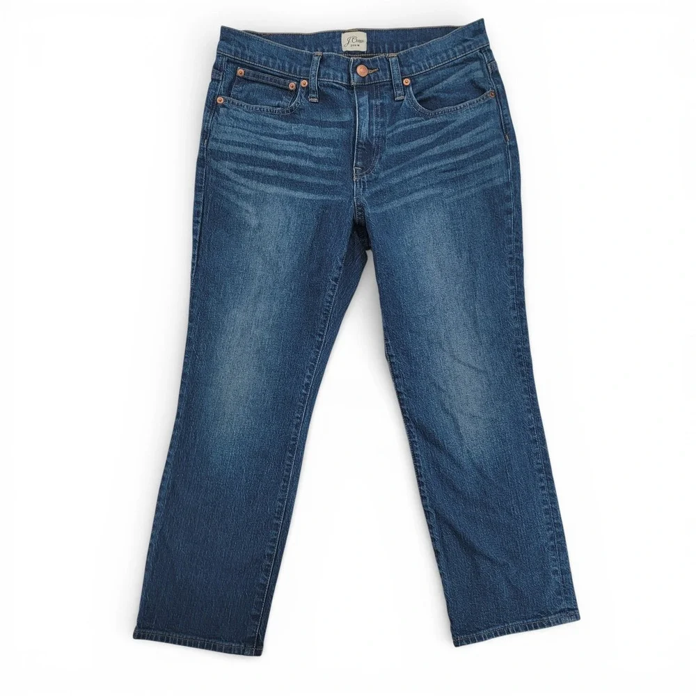 J.Crew Womens 27P Slim Boyfriend Jeans Stretch‎ Denim Blue Casual